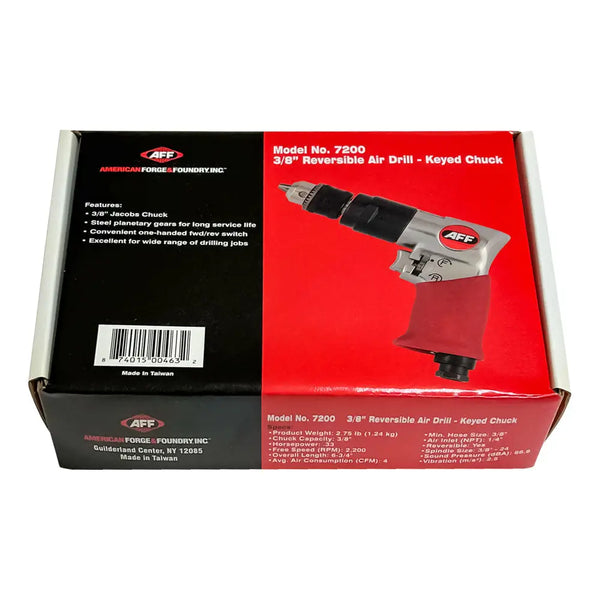 Powerful Reversible Air Drill with Keyed Chuck 7200 All Tire Supply