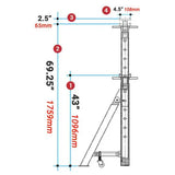 Esco 10493 HD 10 Ton High Lift Jack Stand - Jack Stand