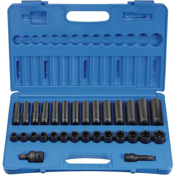 19pcs 1/2''Drive Deep Impact Socket Tool Set Metric Garage Workshop 19pcs 1/2''Drive Deep Impact Socket Tool Set Metric Garage Workshop
