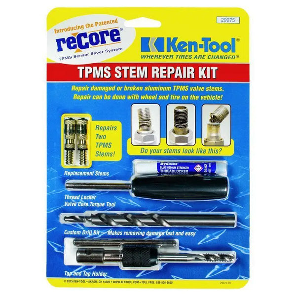 KenTool DIY reCore TPMS Valve Stem Repair Kit (2 Repair) All Tire Supply
