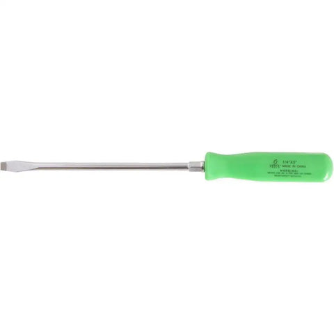 Hand Tools - Sunex 1/4 In X 6 In Slotted Screwdriver-Neon Green