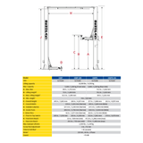 BendPak 10APX-181 Two-Post Car Lift, 10,000-lb Capacity, 181" Extended Height - 5175307
