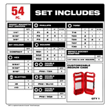 Milwaukee SHOCKWAVE Impact Duty 54PC Driver Bit Set - 48-32-4010