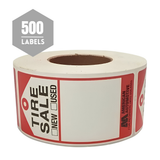 AA Tire Labels, Roll of 500 Stickers Size 6" x 3"
