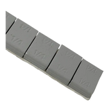 Gray 1/4 oz adhesive wheel weight keychain with embossed markings