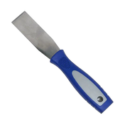 Blue-handled stainless steel scraper TI-11500 with metal blade for tough jobs
