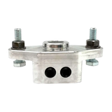 Silver AA 28mm mount demount adapter bracket with duck heads