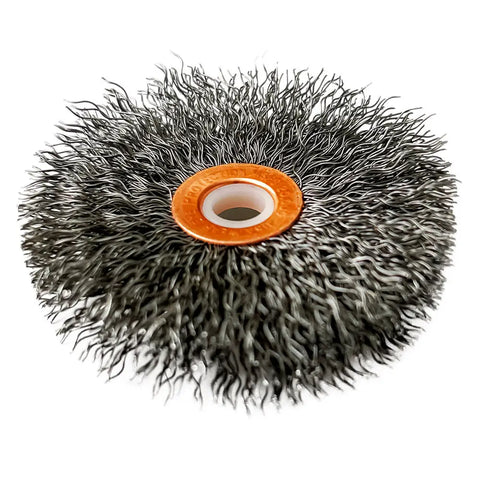 Circular wire brush for 3-inch coarse wire buffing wheel cleaning and polishing