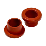 Red-orange high temp Viton grommets with flanges for TV-550 valves 44-553c