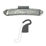 Silver AA i7 uncoated clip-on wheel weight for medium-duty trucks tube-type tires