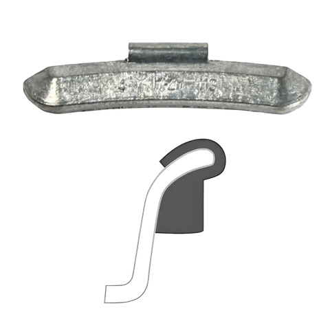 Silver AA i7 uncoated clip-on wheel weight for medium-duty trucks tube-type tires