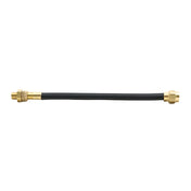 Black large bore hand bendable valve extension hose with brass fittings and 2in NPT