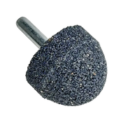 AA Low Profile 36 grit tire buffing stone with black diamond grit wheel, silver shaft for quick-change chuck surface prep