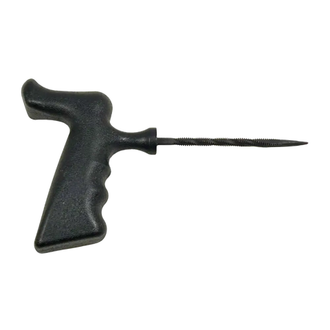 Black barbed rasp plastic pistol-grip handle inserting tool