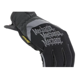 Black and gray Mechanix-branded work glove.