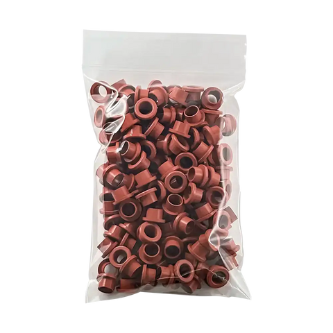 Clear plastic bag with reddish-brown high temp Viton grommets for TR/TV-550 valves