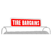 AA TIRE BARGAINS Sign for 71-110 71-112 Tire Rack - White