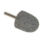 Conical tire buffing stone with coarse grit and metal shank for air-powered buffer