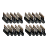 Black and silver AA TR-413 snap-in tubeless valve with copper caps