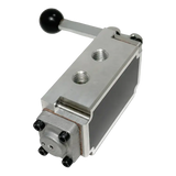 Silver pneumatic valve with black handle for Coats Tire Changer parts and Aux Robo Roller