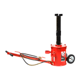 Red AFF 10 ton air lift jack pair with sturdy hydraulic design