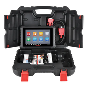 Open Autel MaxiCheck MX900 diagnostic kit with maxicheck mx808 obd2 and abs brake bleed tools