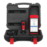 Red Autel MaxiTPMS ITS600 pro scanner in black case with touchscreen