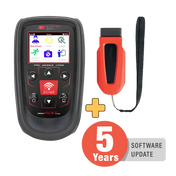 Bartec Tech600pro TPMS service tool with black red scanner and orange adapter