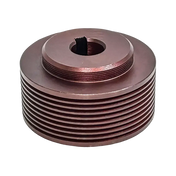 Copper-colored metal pulley with keyway for Bendpak OEM Motor Pulley Assembly
