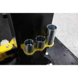 Yellow magnetic socket holder with 3 sockets for Challenger CL12A-LC low ceiling lift