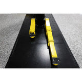 Yellow 2-post lift arms with black rubber pads for Challenger CL12A ali certified 12k lift