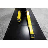 Yellow adjustable lifting arms for Challenger CL12A-LC low ceiling 2-post lift