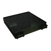 Black metal Challenger WOD-24 oil drain pan with diamond grid top