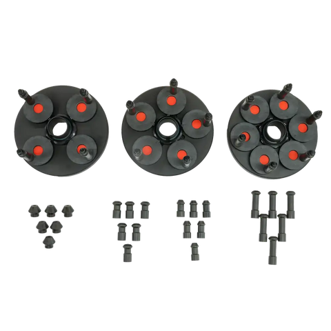 Coats 40mm three pin ignition coils with red centers for medium-duty truck wheels