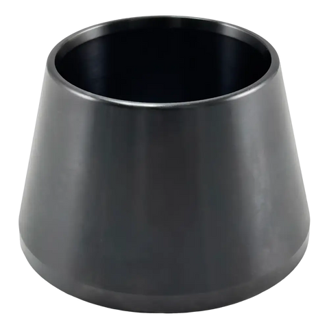 Matte black tapered bowl or container with a wide opening.