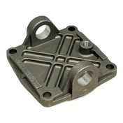 Silver-grey OEM cylinder base end cap with holes and bolts for Coats tire changers