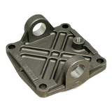 Silver-grey OEM cylinder base end cap with holes and bolts for Coats tire changers