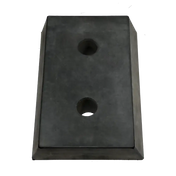 Black rubber dock bumper with bolt holes for Coats Tire Changer Nylon Center Rubber Pad