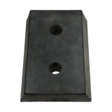 Black rubber dock bumper with bolt holes for Coats Tire Changer Nylon Center Rubber Pad