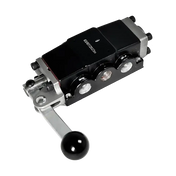 Black and silver Coats OEM air valve with threaded ports for Robo Helper Arm on baseline tire changers