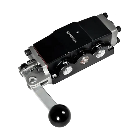 Black and silver Coats OEM air valve with threaded ports for Robo Helper Arm on baseline tire changers