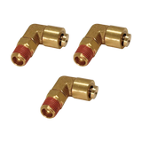Three brass 90 deg elbow fittings for Coats tire changer, 3/8in x 1/4in NPT