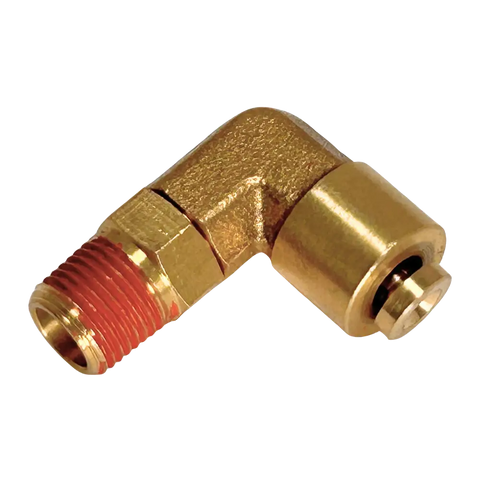 Coats 90 deg elbow brass 3/8in x 1/4in NPT swivel fitting