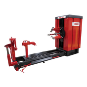Red and black Coats HIT 9000 HD Tire Changer with hydraulic circuit and chuck rotation
