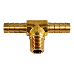 Solid Brass 3-Way Hose Barb Tee Fitting - Reducer Size 3/4" X 3/4 - Foto 7