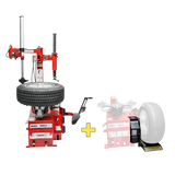 Coats MAXX 70 electric rim clamp tire changer with red black design and white wheels