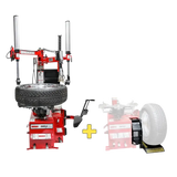 Coats Maxx electric rim clamp tire changer with red silver machine and black tire