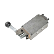 Gray metal industrial lever-operated Coats OEM air valve for baseline tire changers