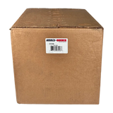 Brown cardboard shipping box with barcode for Coats Tire Changer part assembly