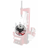 Red Coats tire changer part with logo on tire machine mounting assembly